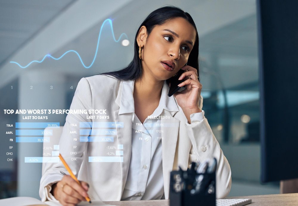 Pequena empresa usando inteligência artificial na gestão financeira